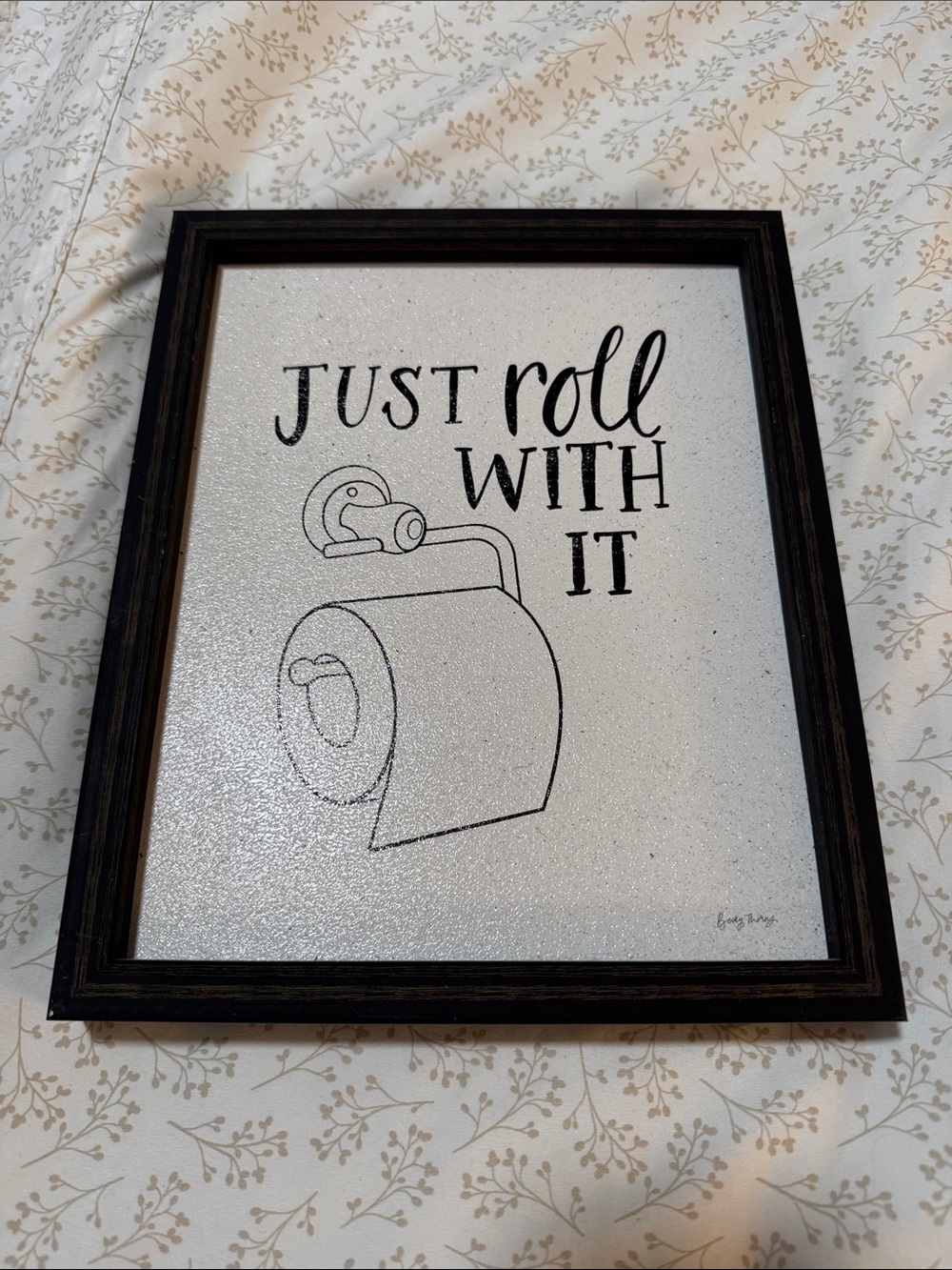 Just Roll With It Bathroom Framed Wall Art